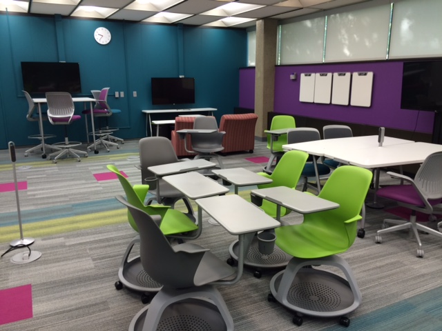 Photo of the active learning classroom