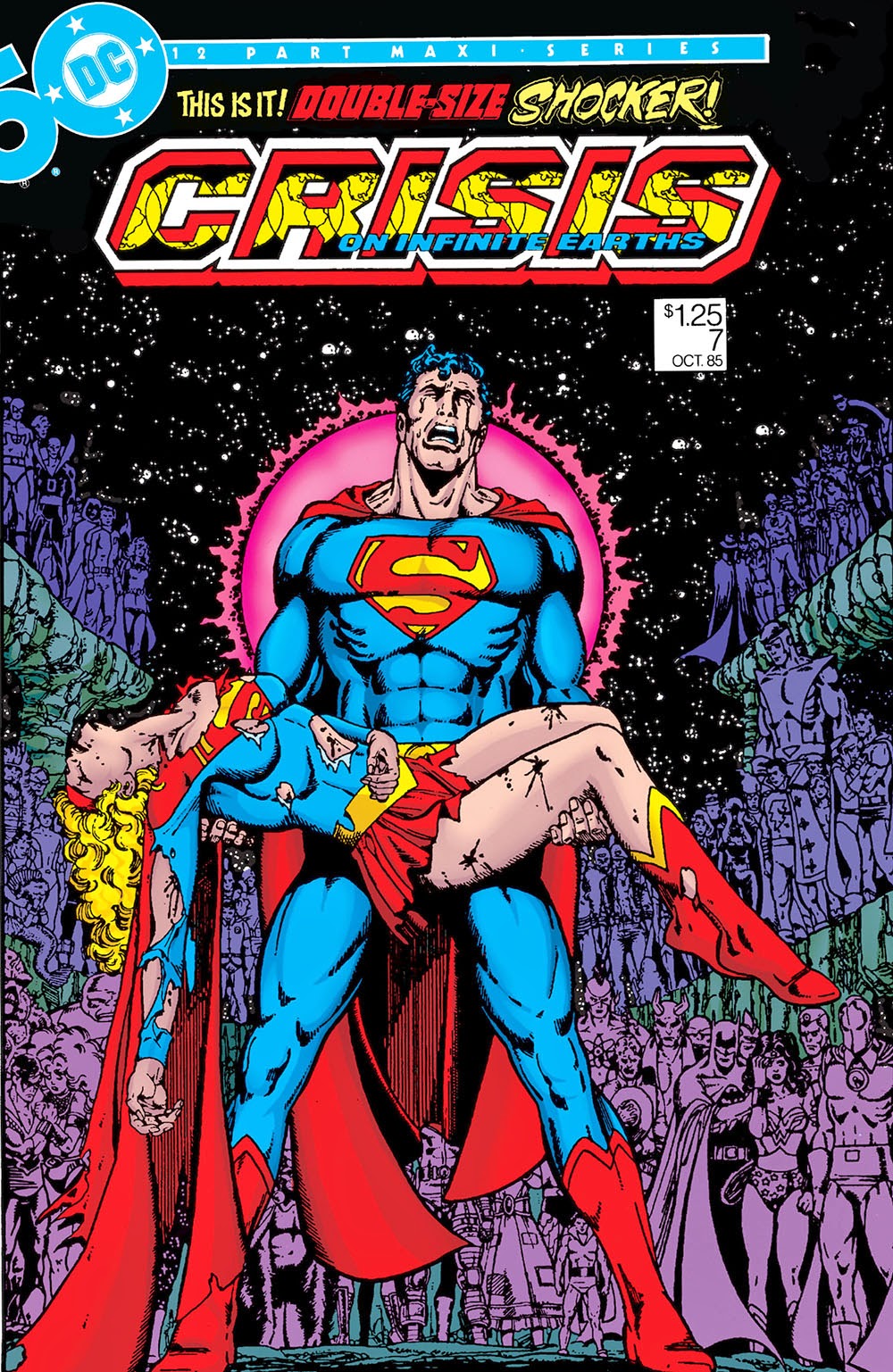 Cover of Crisis on Infinite Earths #7 Comic book