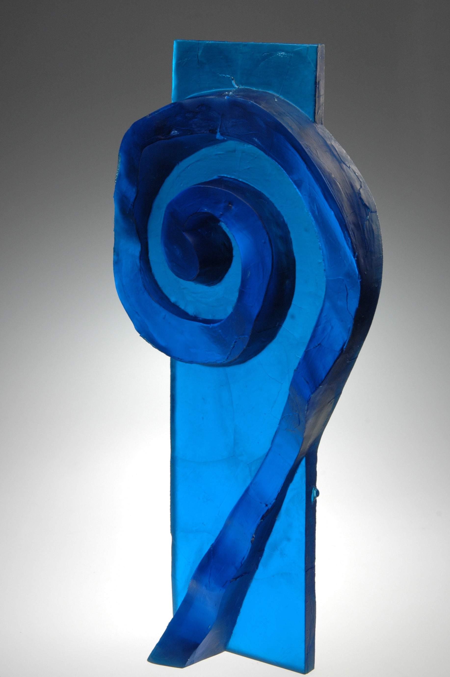 Picture of Spiral Jetty glass sculpture by JB Wood