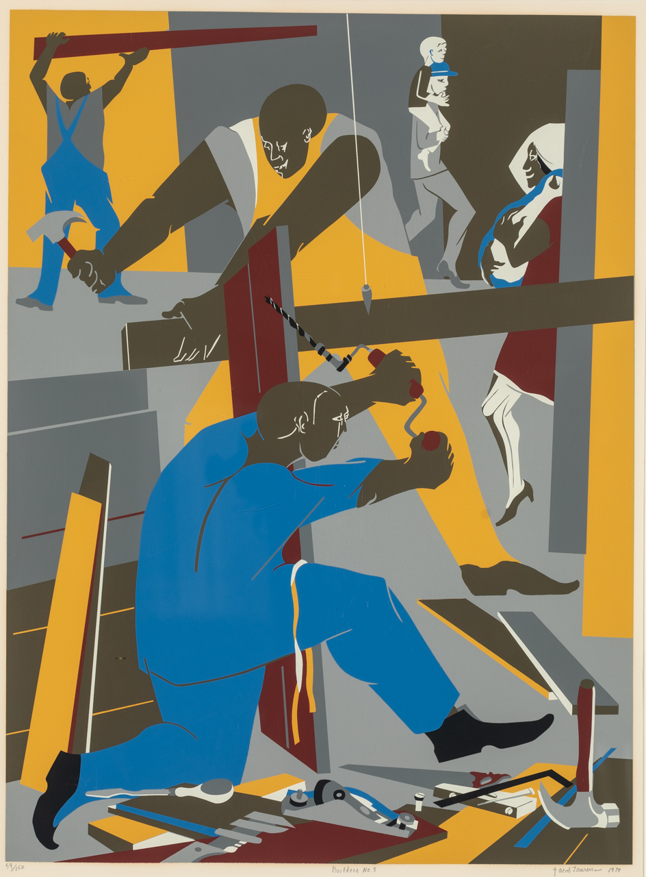 Picture of Jacob Lawrence's Builders No. 3 painting
