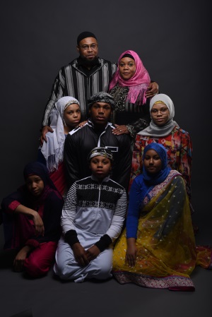 portrait of muslim family